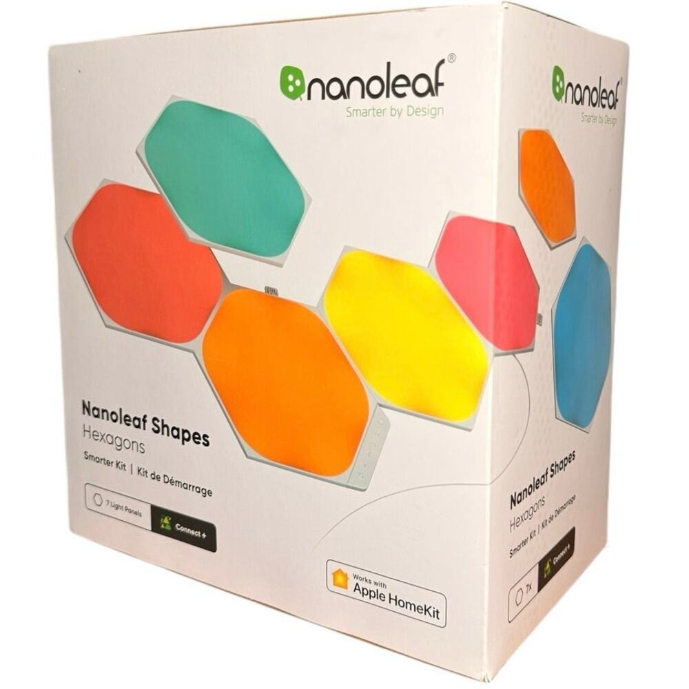 Nanoleaf Shapes Hexagons Smarter Kit 7 Light Panels NL42-7003HX-7PK New Sealed